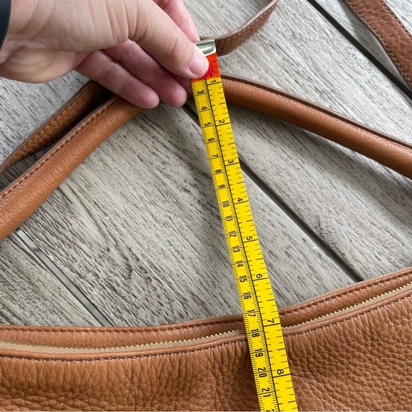 J. Crew Biennial Tan Leather Hobo Crossbody Shoulder Bag - Picture 6 of 12